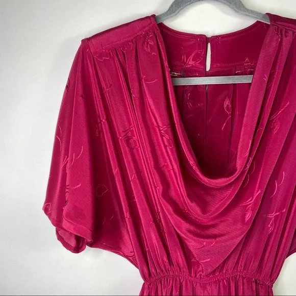 Vintage 70’s Young Edwardians Size 3/4 Small? Pink Floral Romper Jumpsuit Disco - Picture 3 of 12